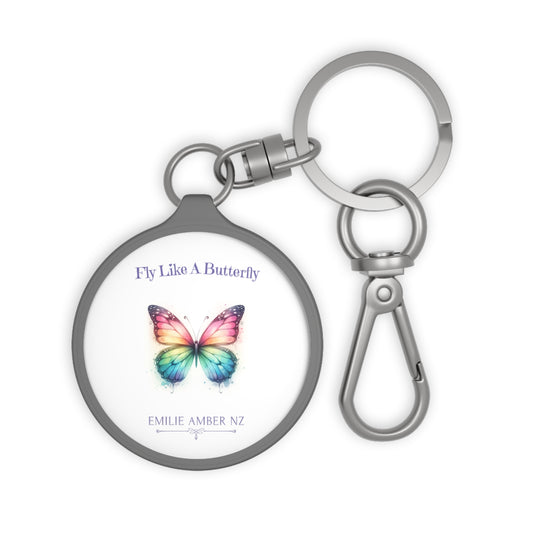 Fly Like A Butterfly Keyring Tag