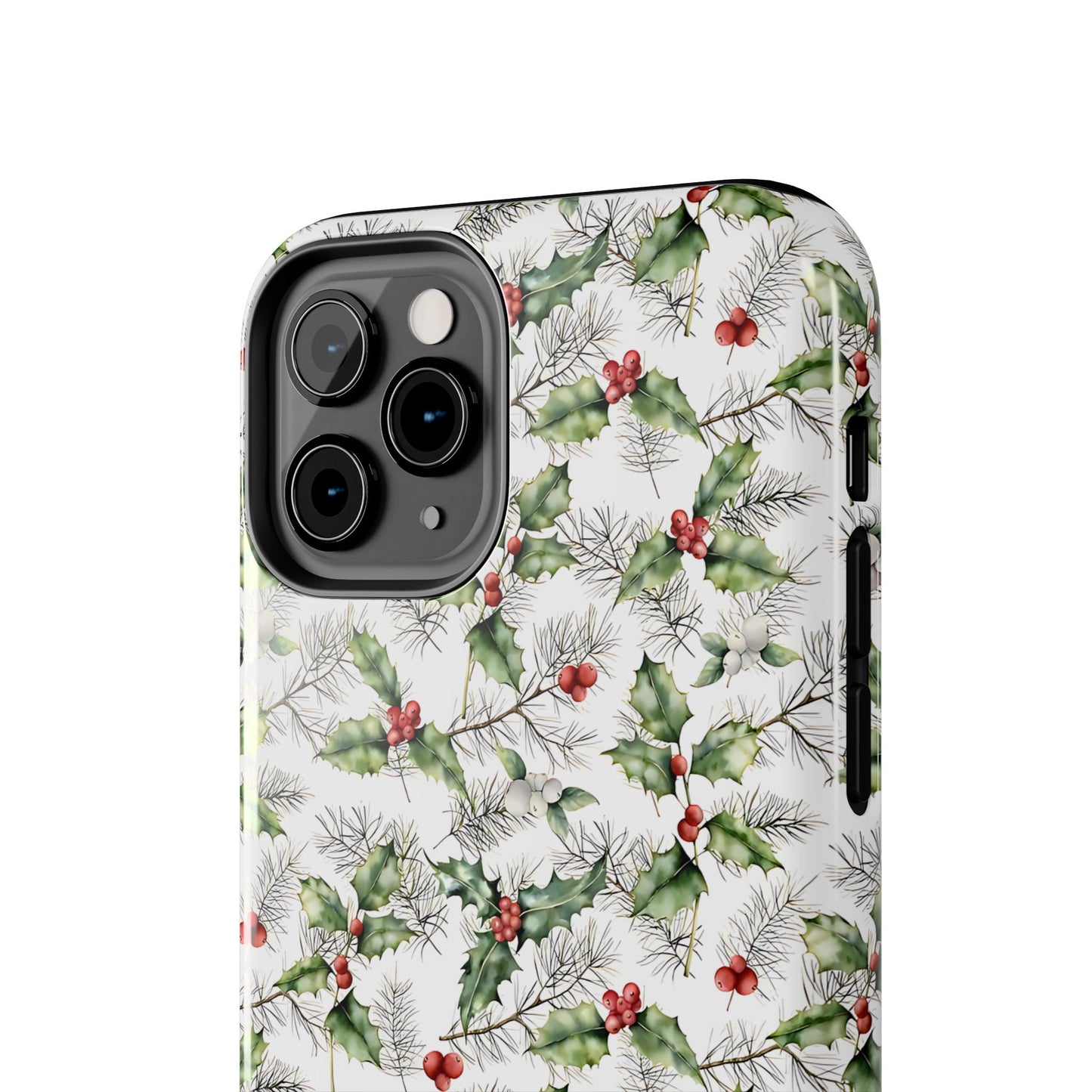 Christmas Mistletoe and Holly Phone Case