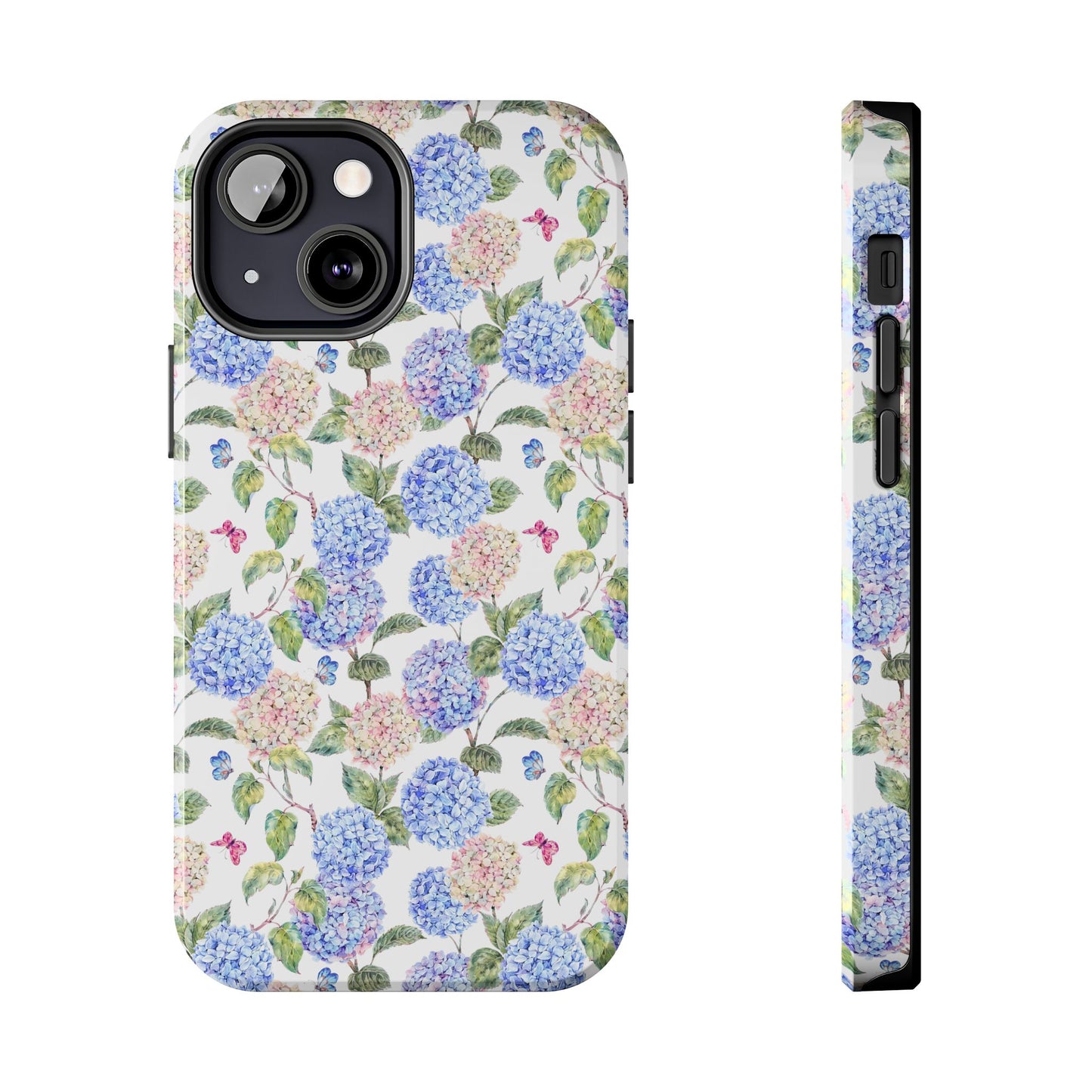 Pink & Blue Hydrangea Phone Case