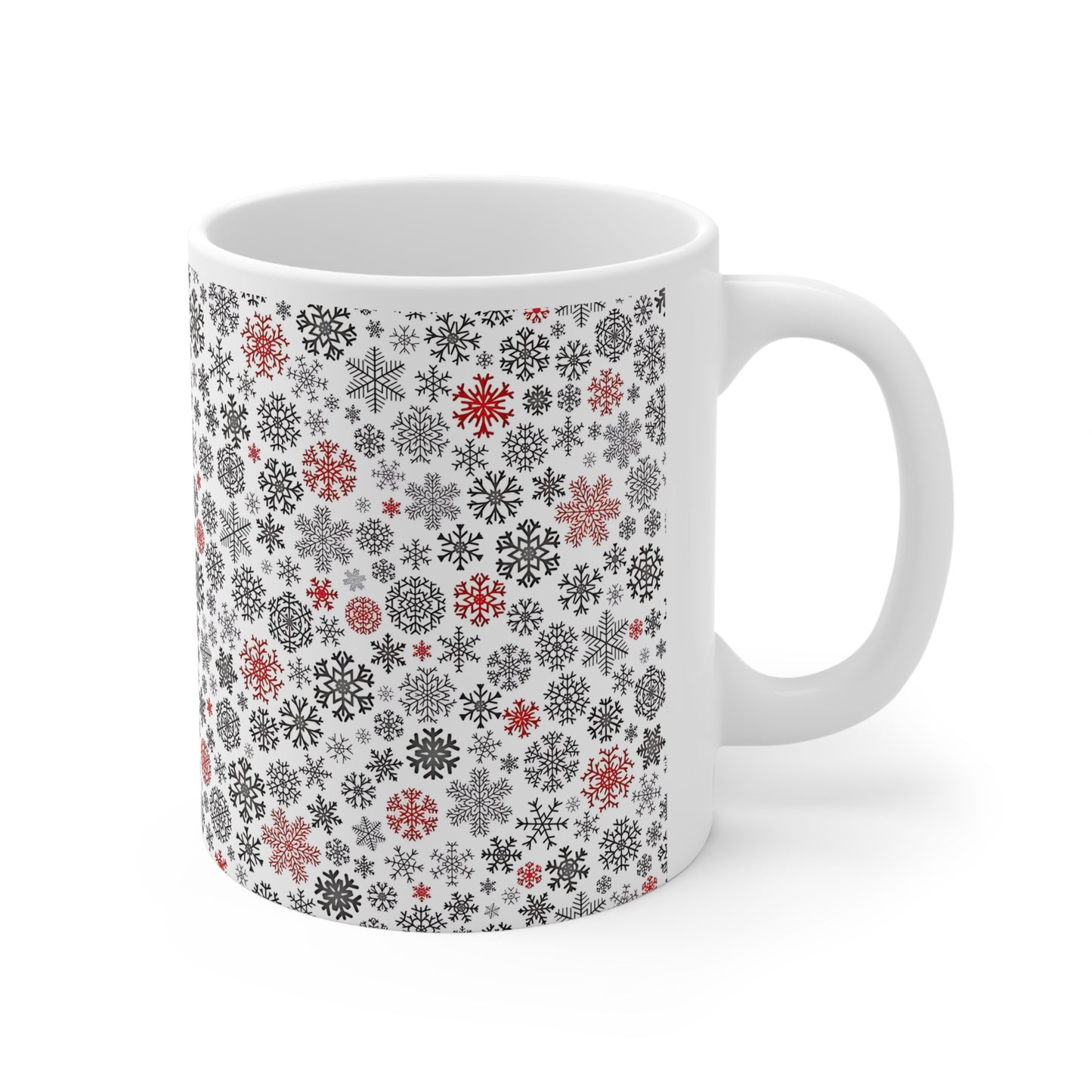 Snowflake - Christmas - Ceramic Mug, 11oz