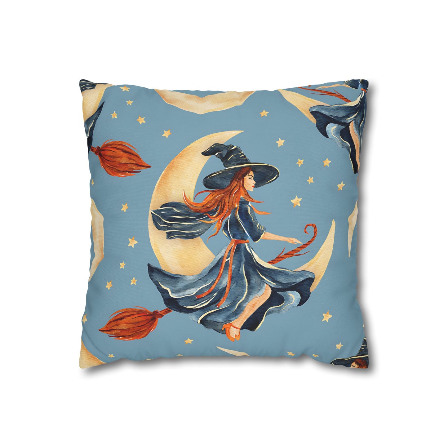 Crescent Moon Witch Cushion Cover