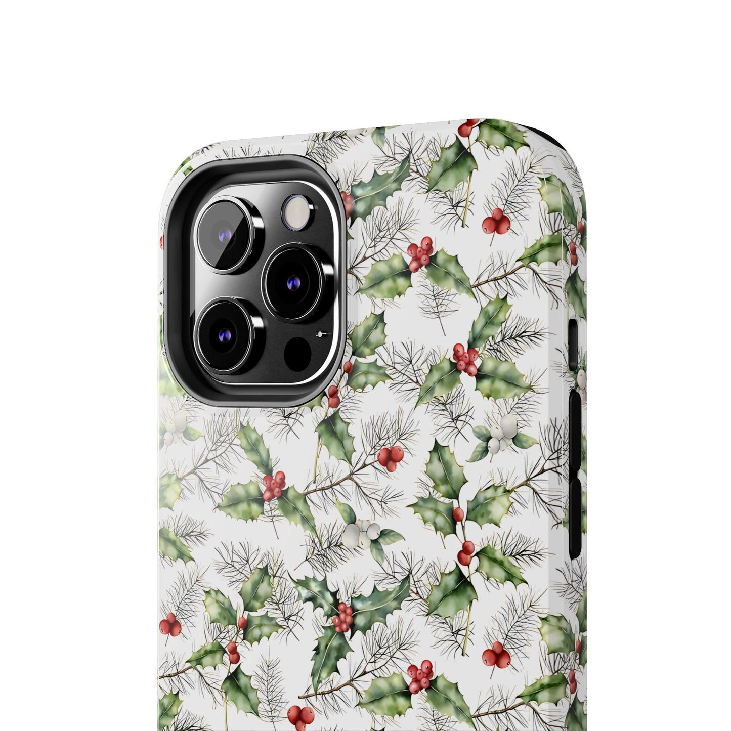 Christmas Mistletoe and Holly Phone Case