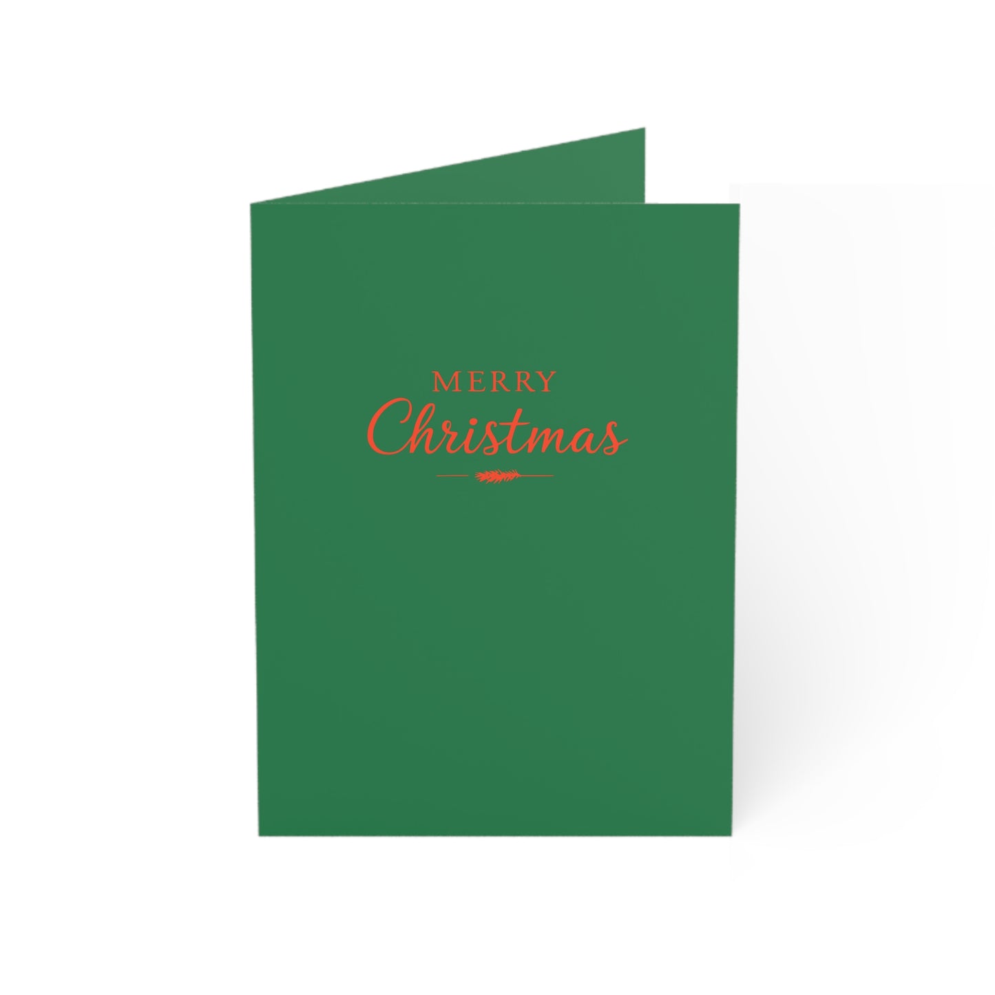 Festive Christmas Greeting Cards (Green)  - Set of 1, 10, 30, or 50