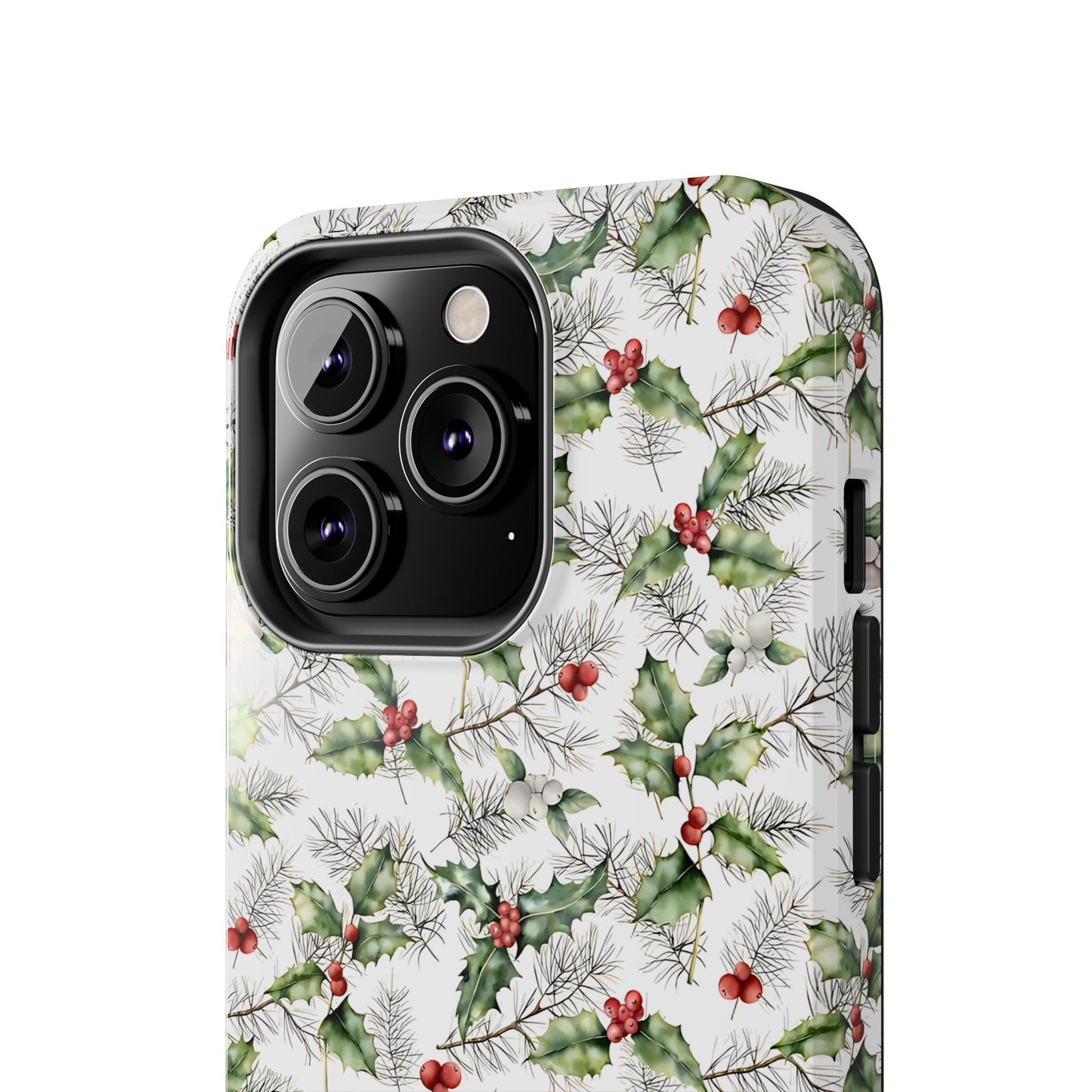 Christmas Mistletoe and Holly Phone Case