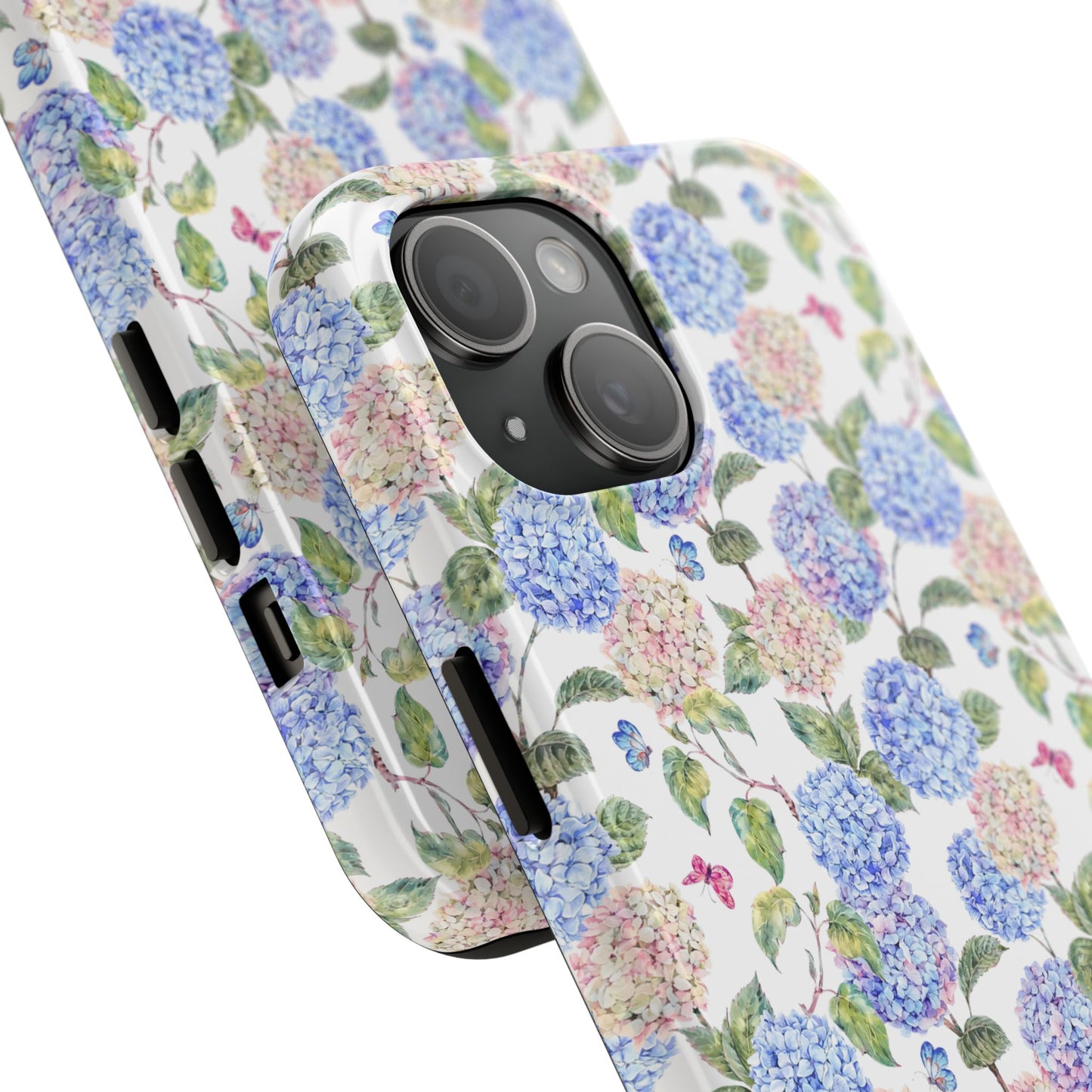 Pink & Blue Hydrangea Phone Case