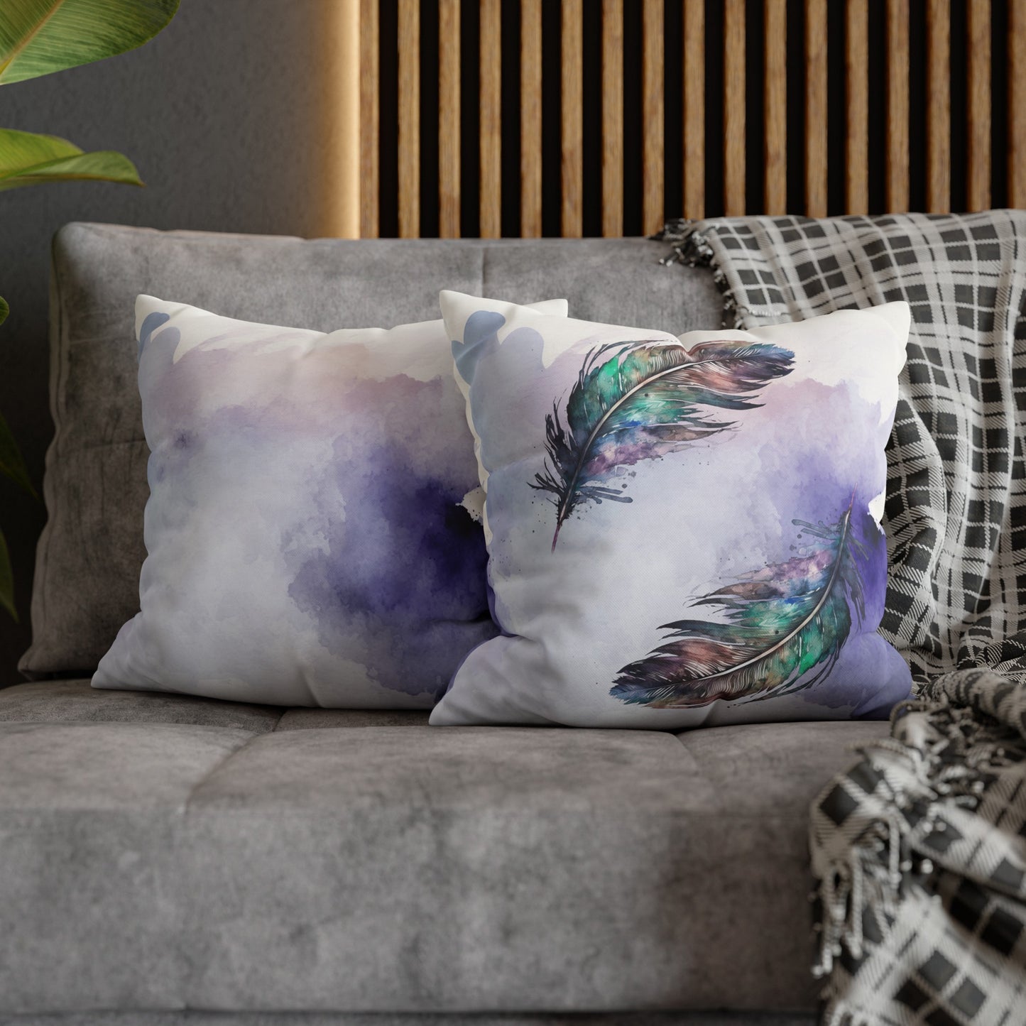 Feather On The Wind #8 Canvas Cushion Cover