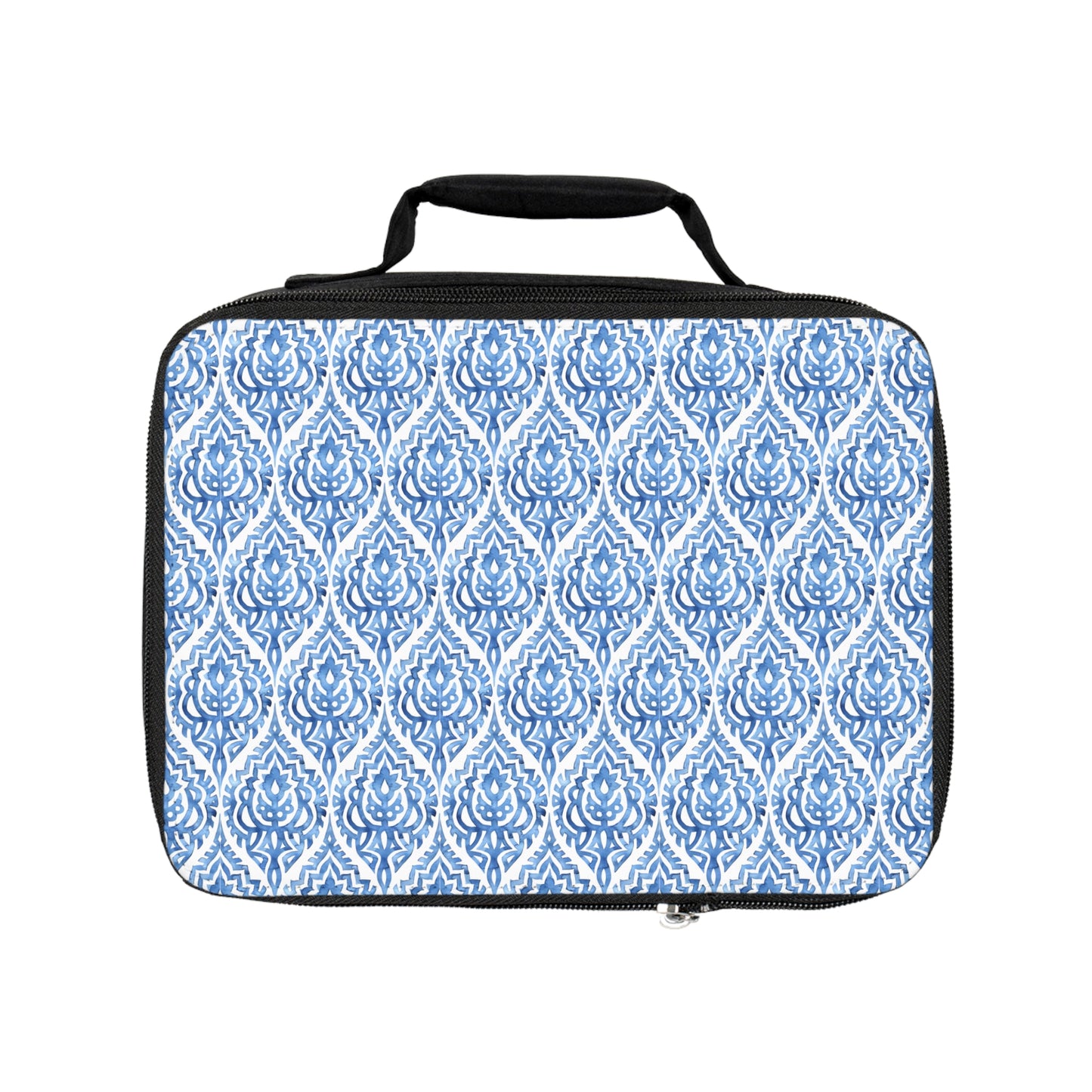 Blue Pattern Print Lunch Bag