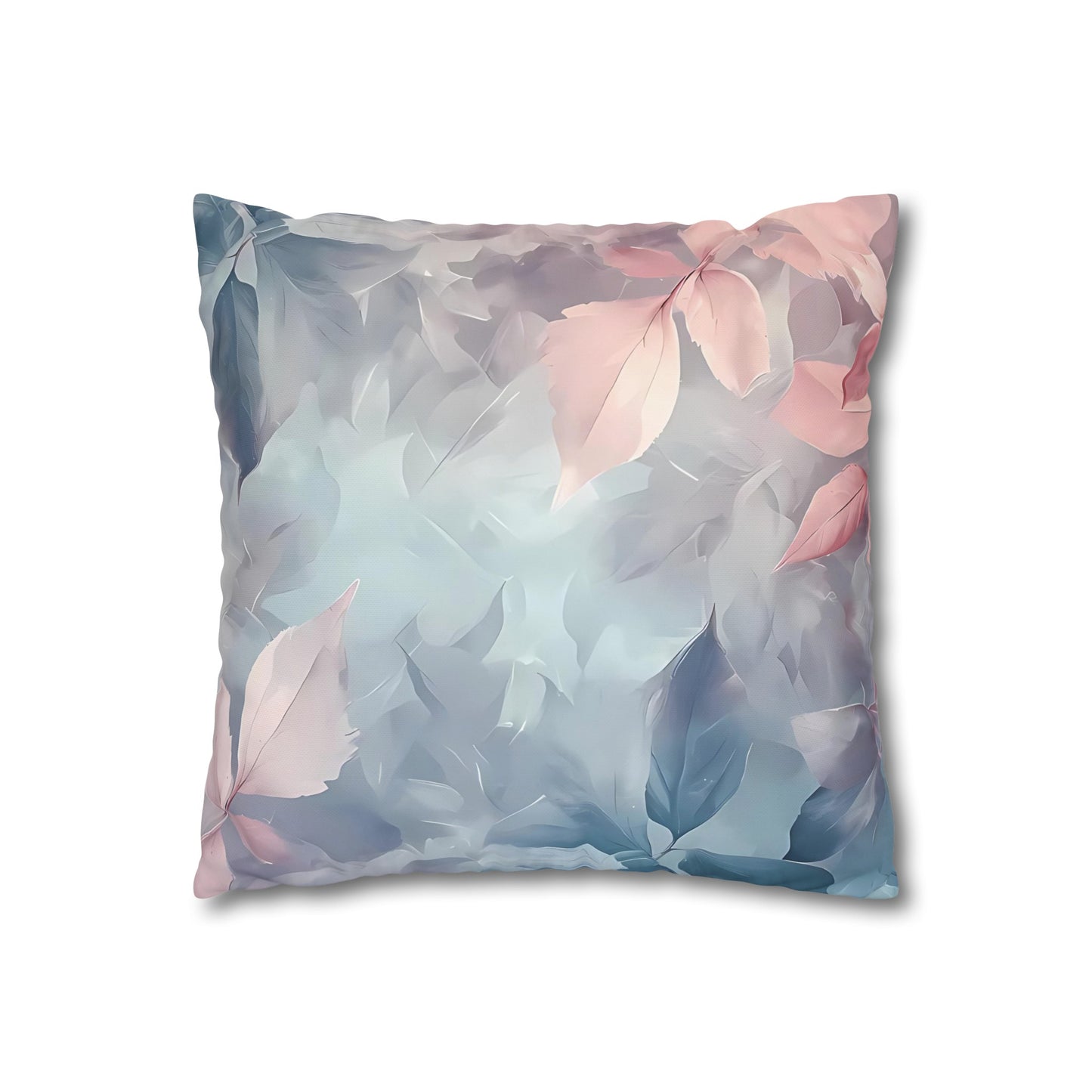Pink Leaf Cushion Cover