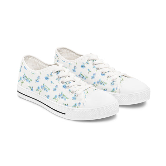 Forget-Me-Not Women's Low Top Sneakers – Casual Spring Style