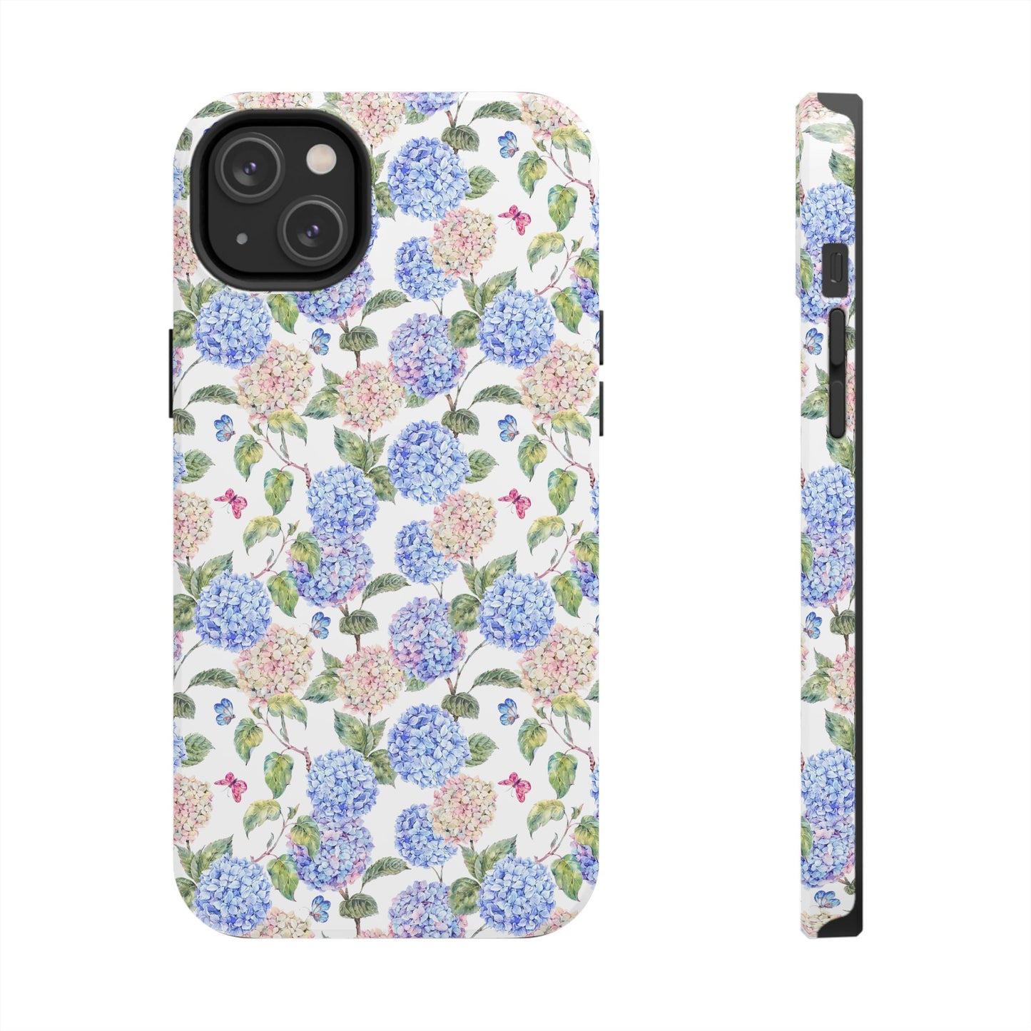 Pink & Blue Hydrangea Phone Case