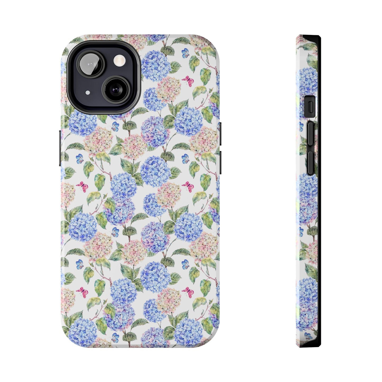 Pink & Blue Hydrangea Phone Case