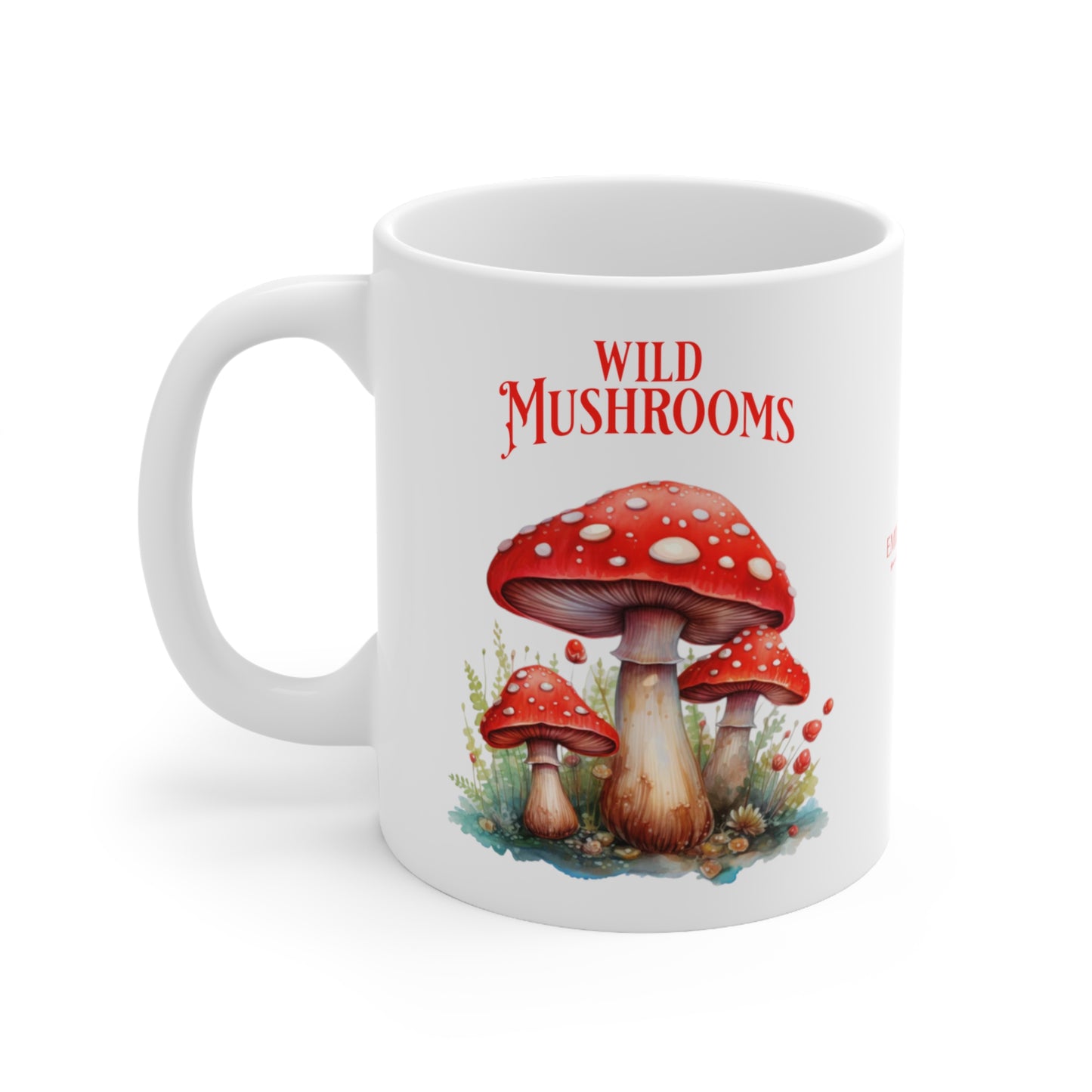 Mushroom Trio Ceramic Mug, 11oz