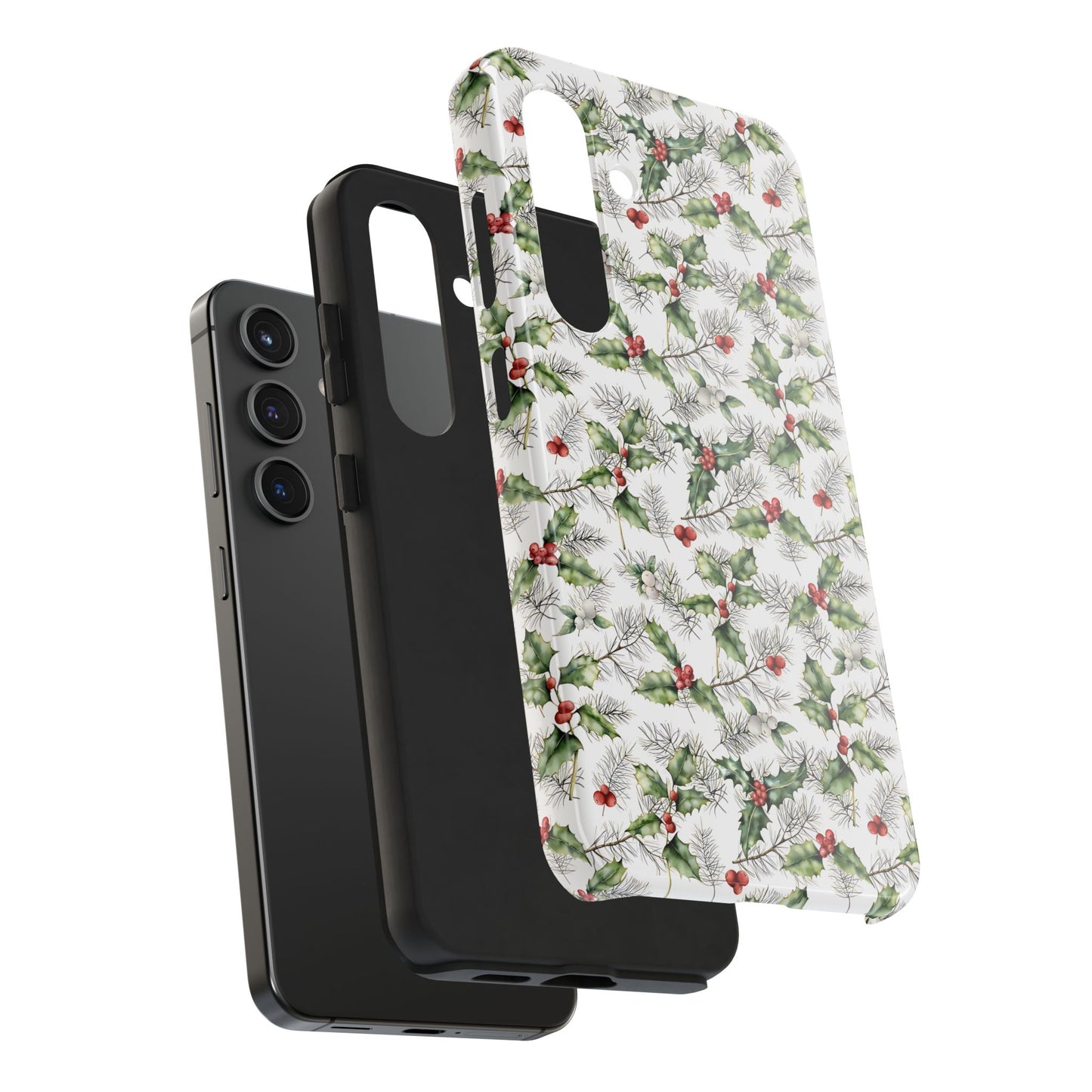 Christmas Mistletoe and Holly Phone Case