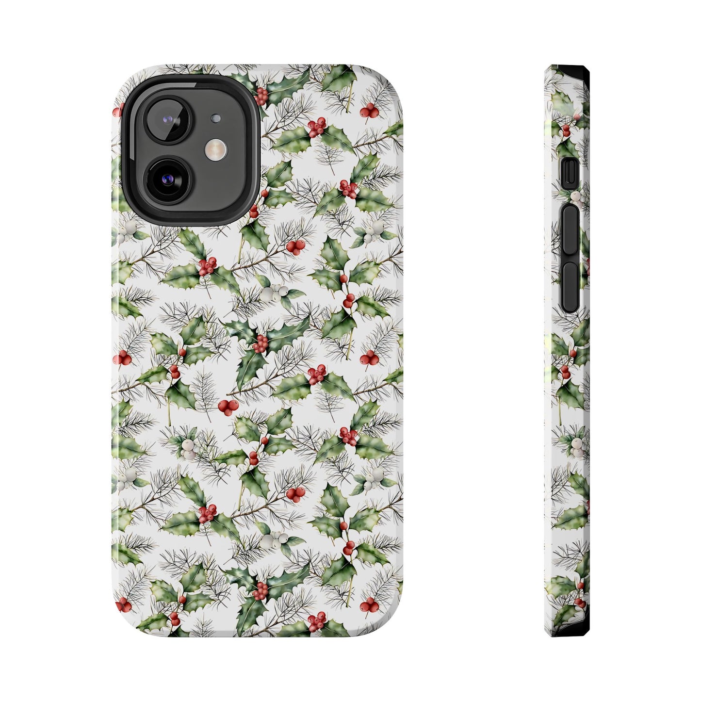 Christmas Mistletoe and Holly Phone Case