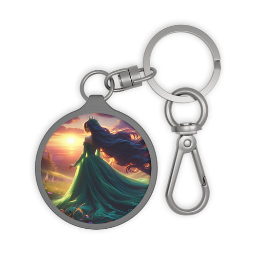 Once Upon A Fantasy - Emerald Sunset Keyring Tag