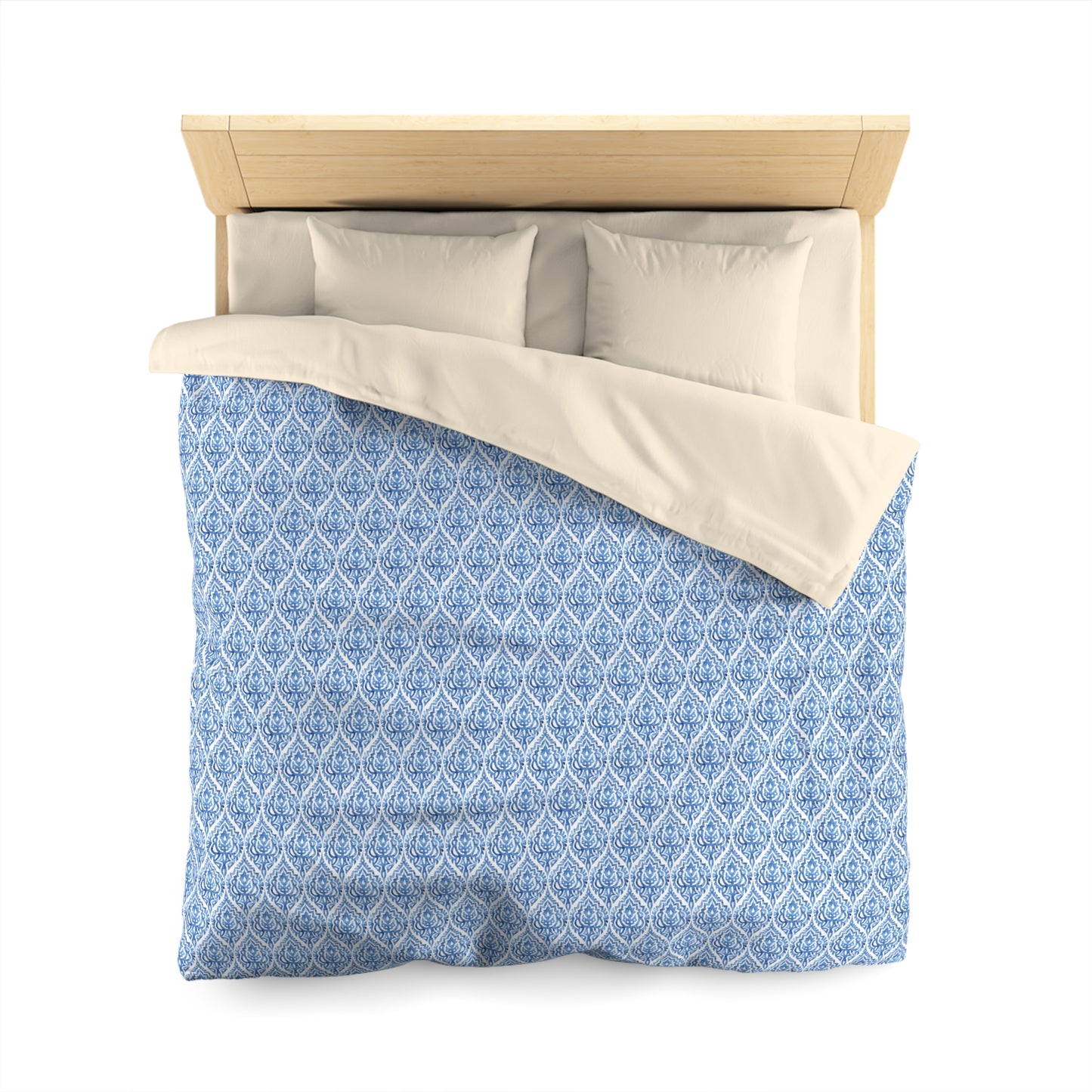 Blue Pattern Print Duvet Cover