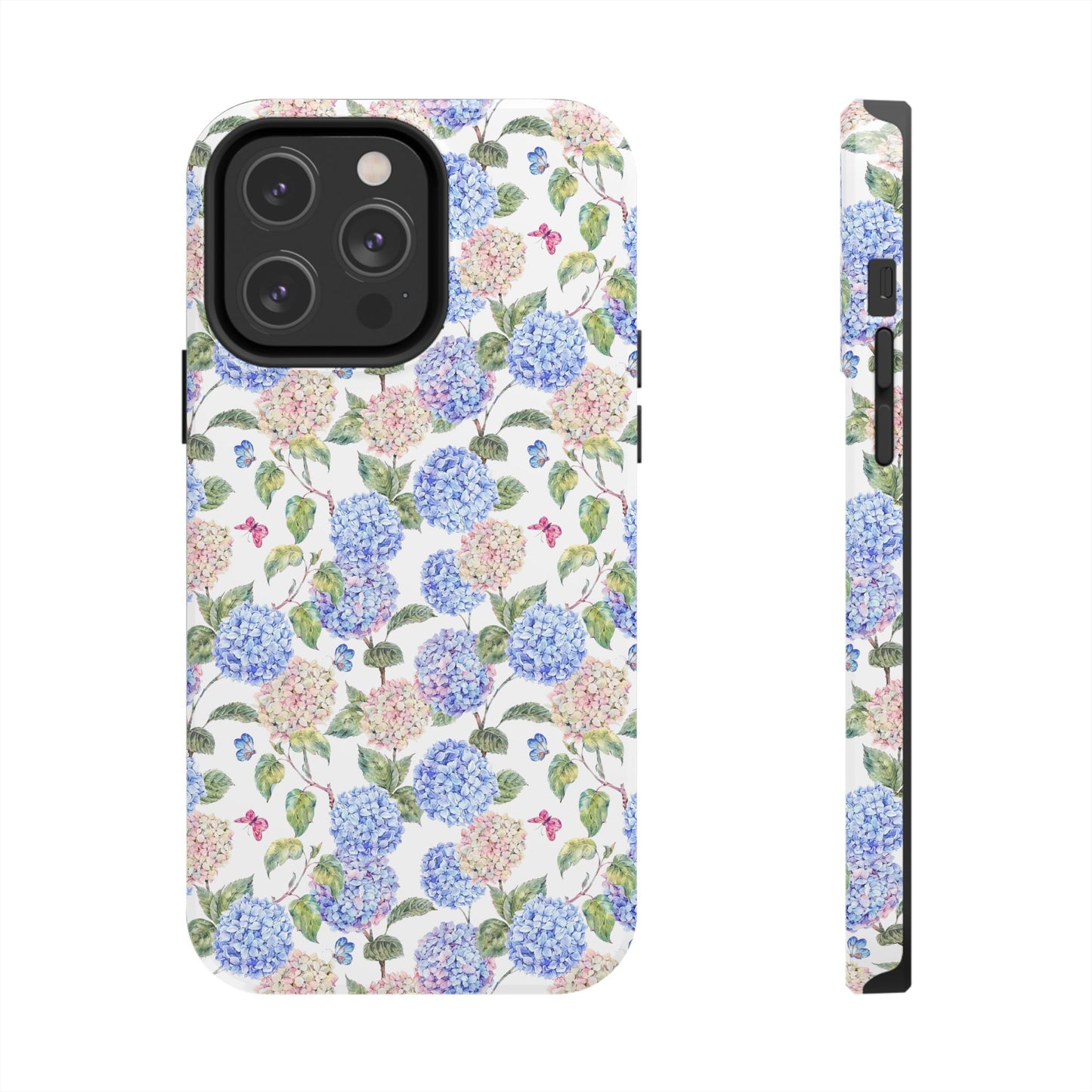 Pink & Blue Hydrangea Phone Case