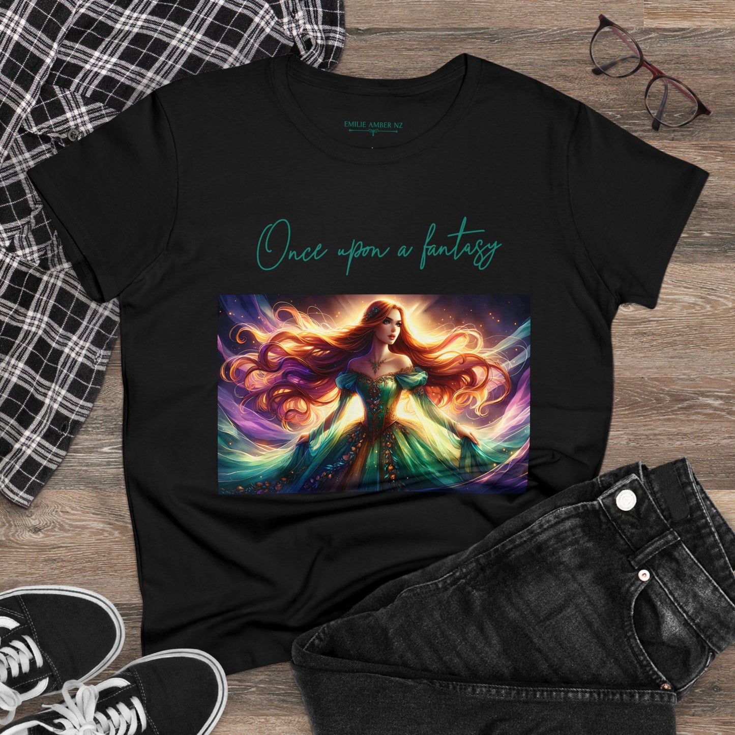 Once Upon A Fantasy - Ginger Goddess Woman's Cotton T-Shirt