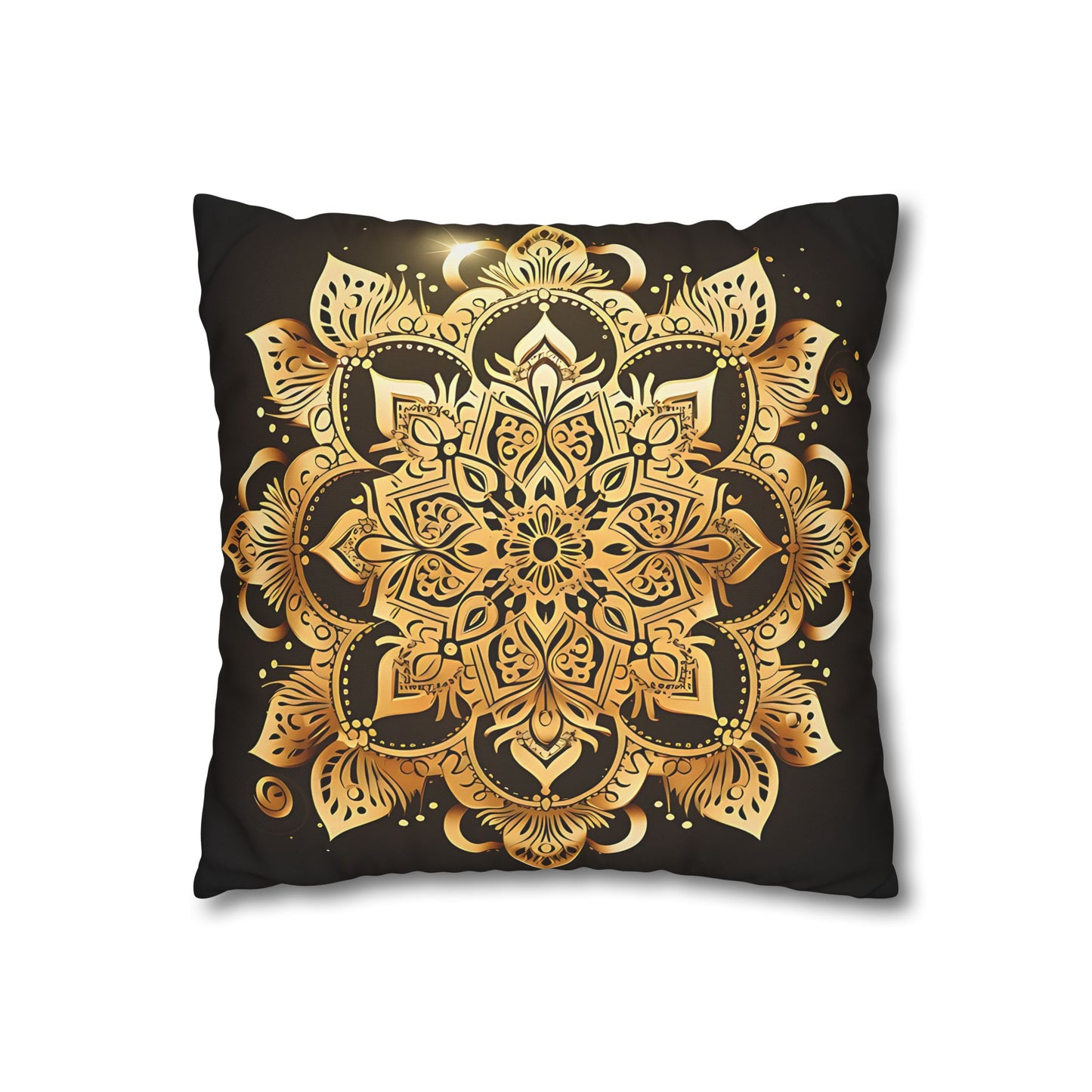 Golden Mandala Cushion Cover