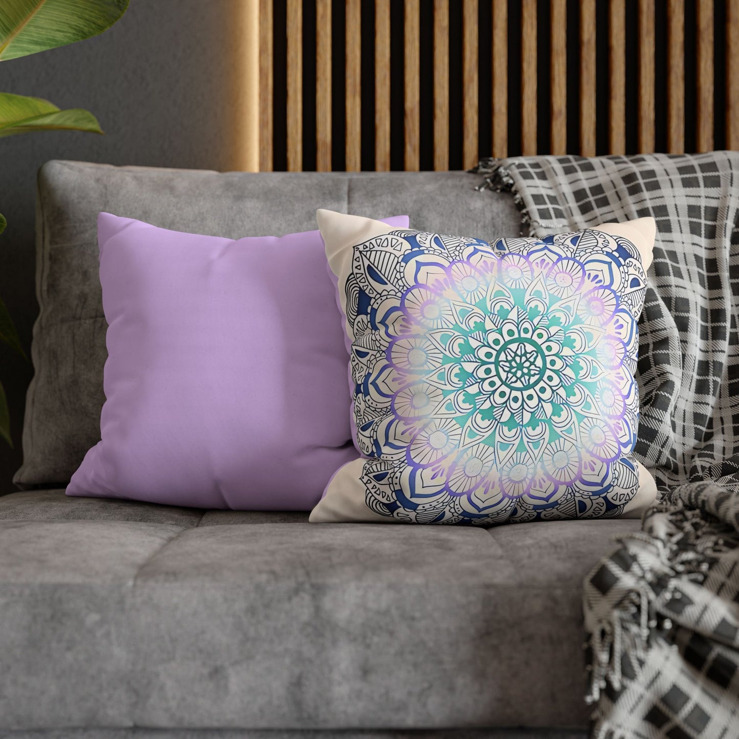 Pink Mandala Cushion Cover