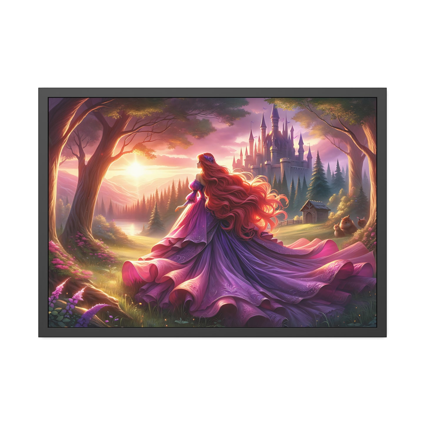 Once Upon A Fantasy - Pink Princess Framed Posters