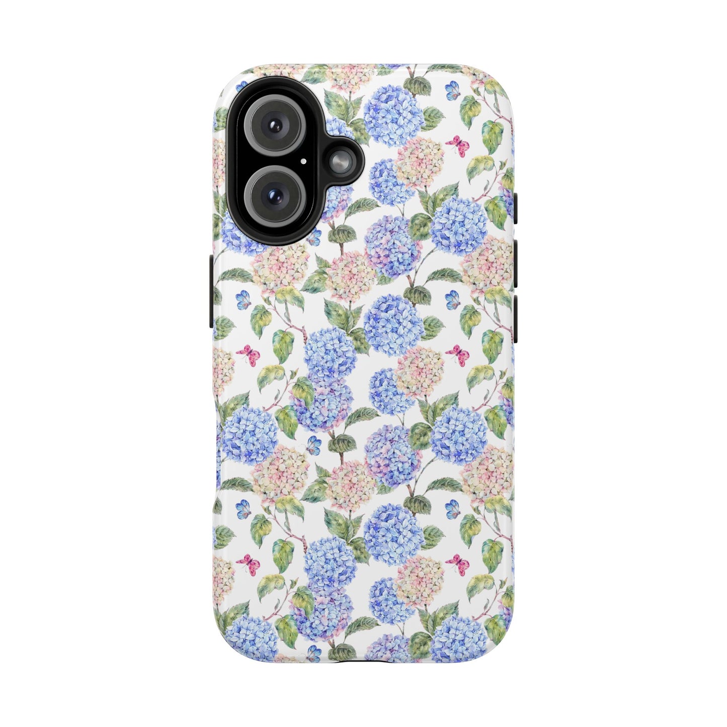 Pink & Blue Hydrangea Phone Case