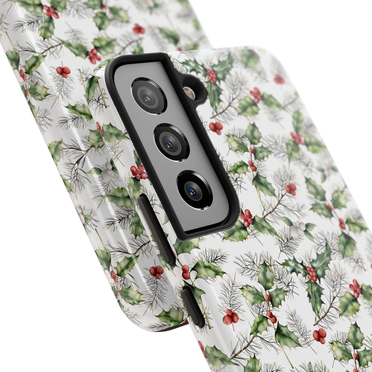 Christmas Mistletoe and Holly Phone Case