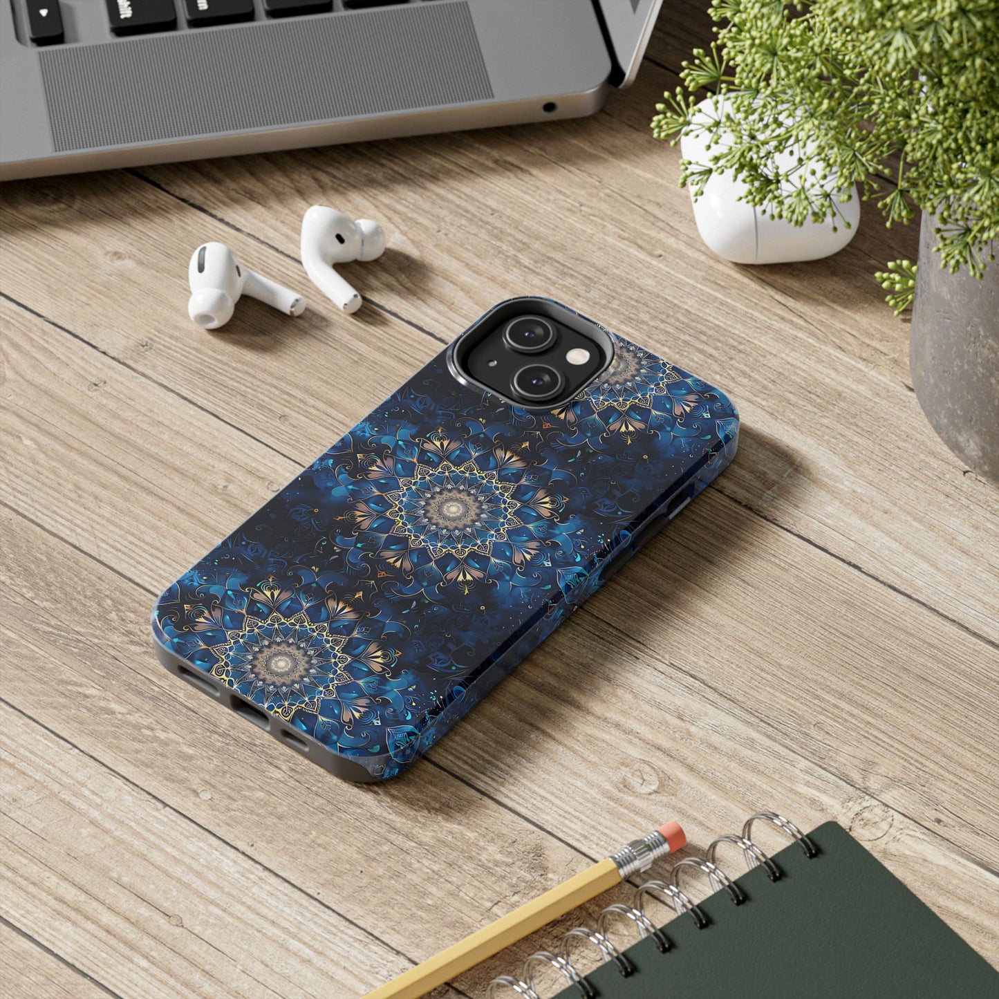 Navy Mandala Phone Case