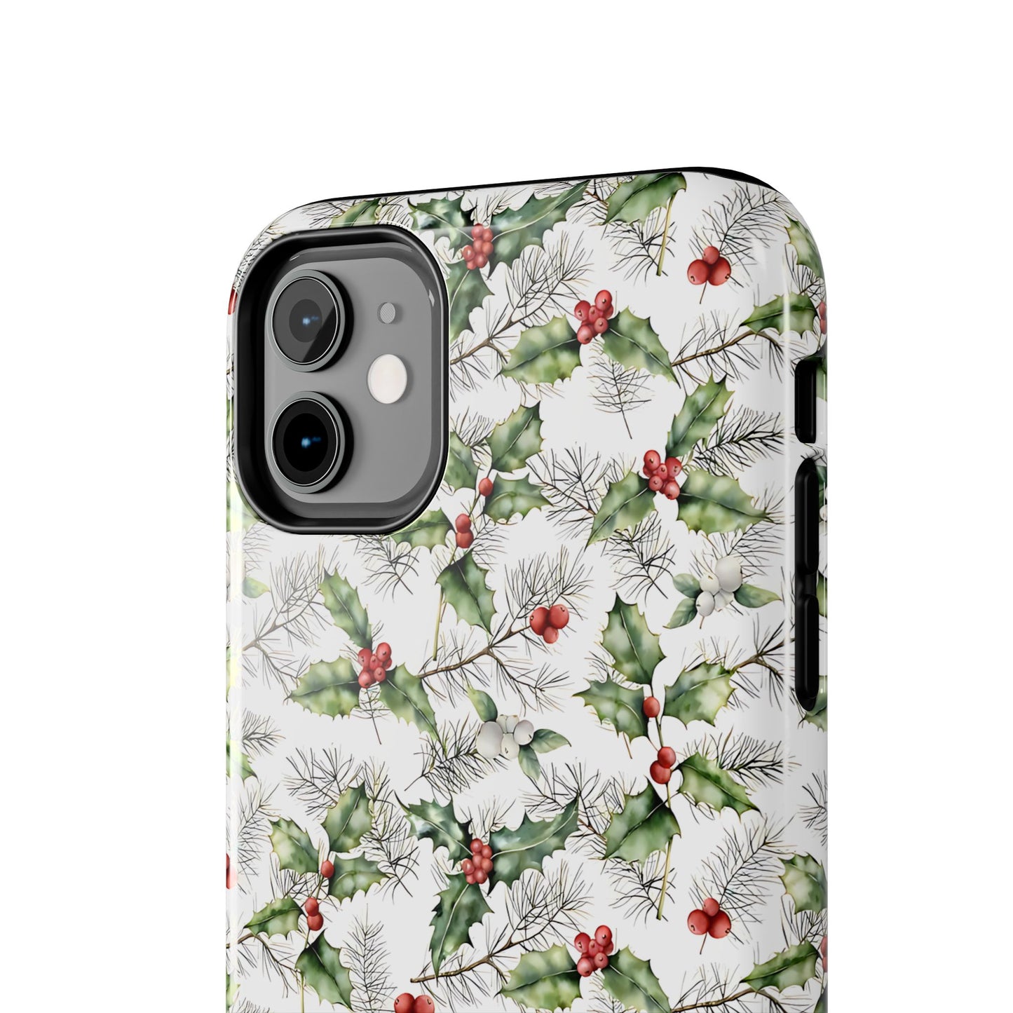 Christmas Mistletoe and Holly Phone Case