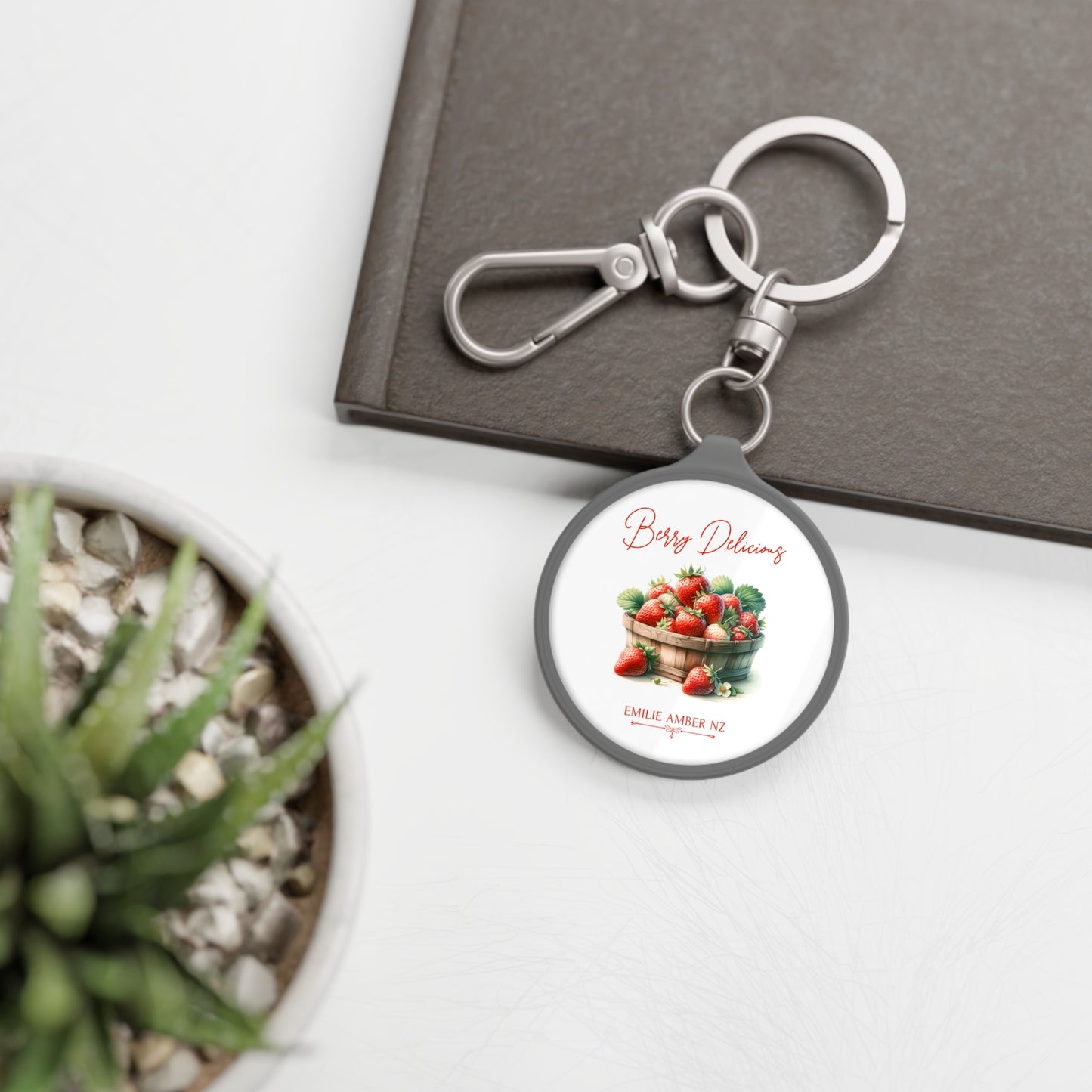 Berry Delicious Strawberry Keyring Tag
