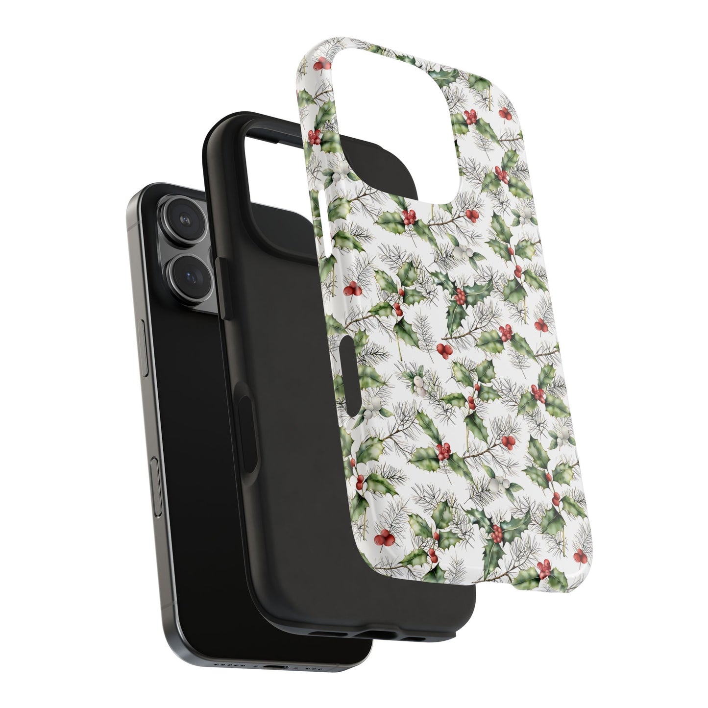 Christmas Mistletoe and Holly Phone Case