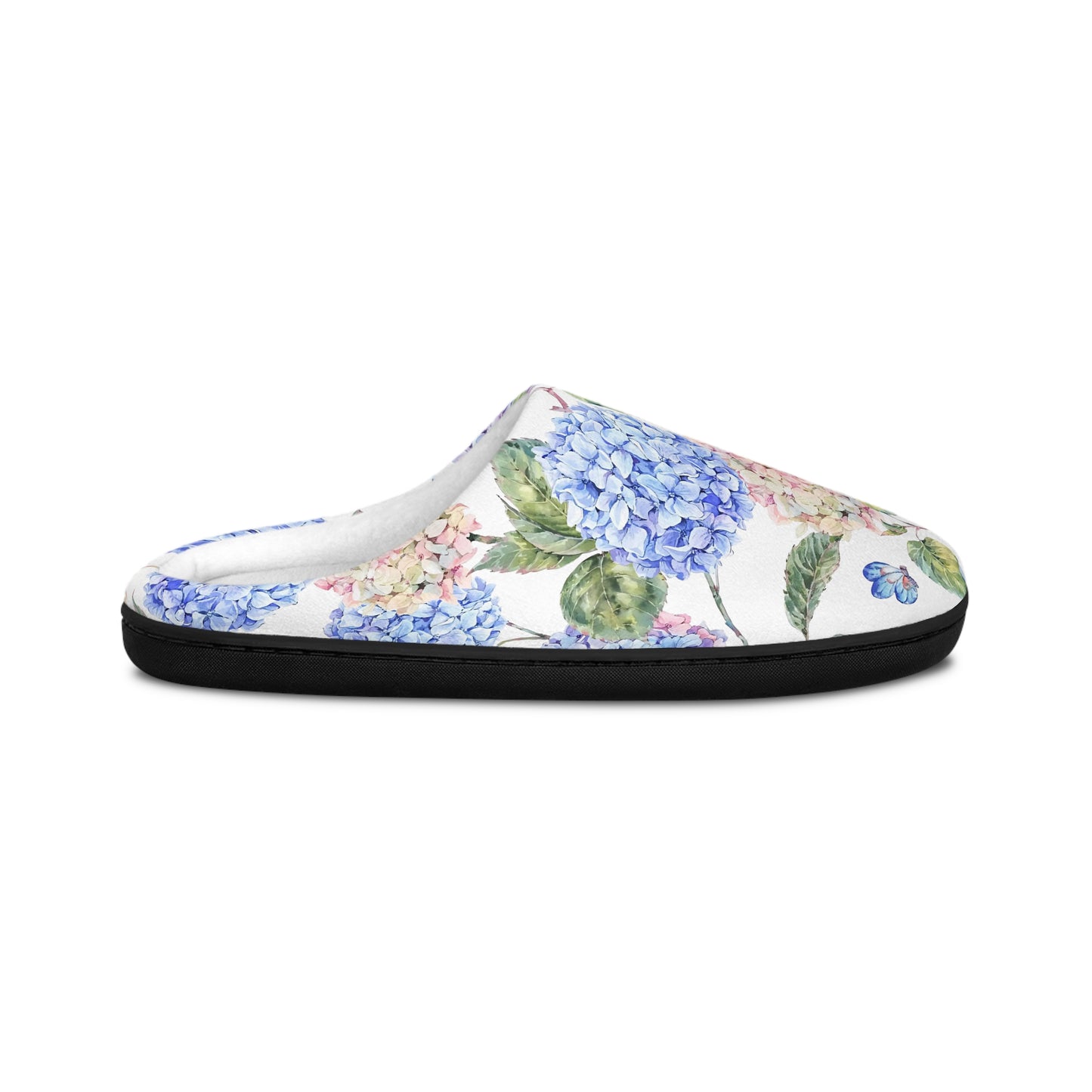 Pink & Blue Hydrangea Women's Indoor Slippers