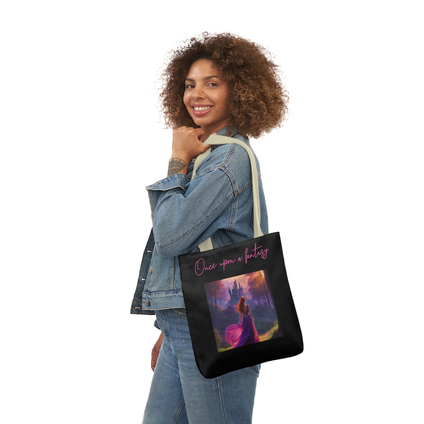 Once Upon A Fantasy Canvas Tote Bag - White