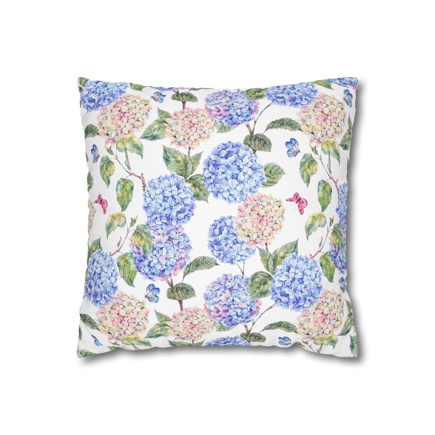 Pink & Blue Hydrangea #4 Cushion Cover