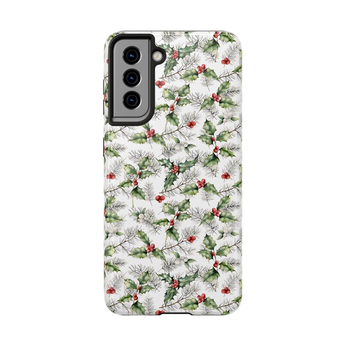 Christmas Mistletoe and Holly Phone Case