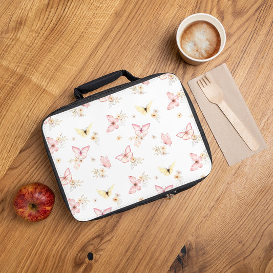 Pink & Yellow Butterfly Lunch Bag