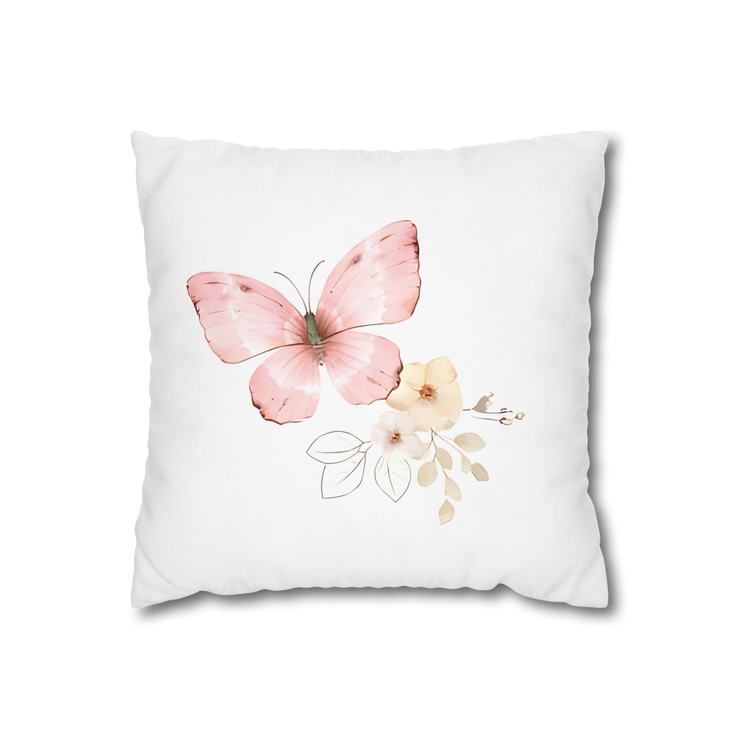 Pink & Yellow Butterfly #2 Cushion Cover