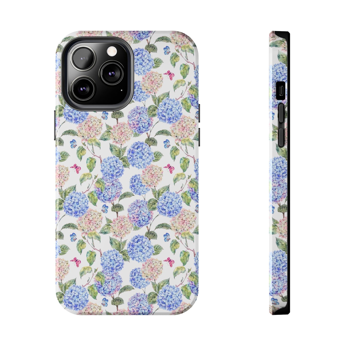 Pink & Blue Hydrangea Phone Case