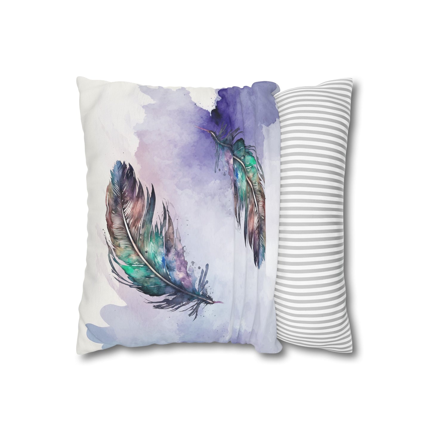 Feather On The Wind #8 Canvas Cushion Cover