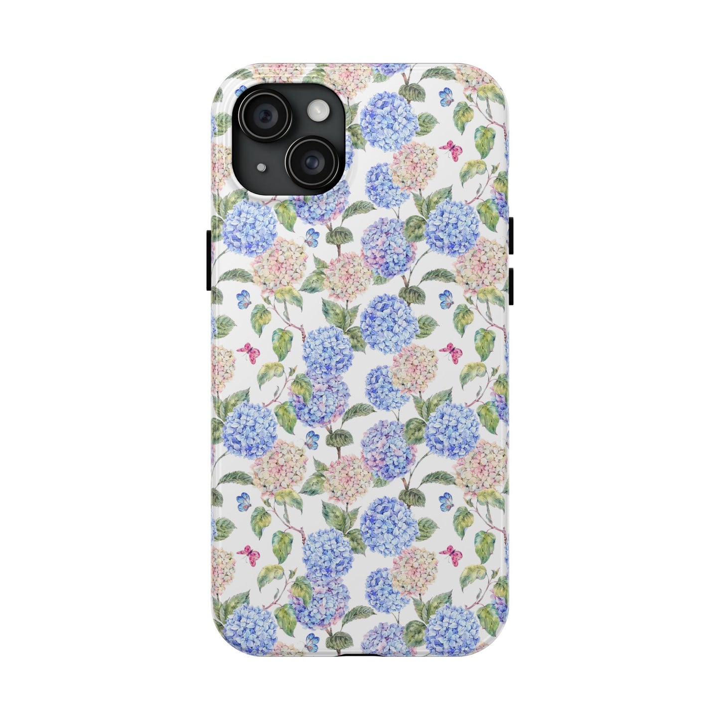 Pink & Blue Hydrangea Phone Case