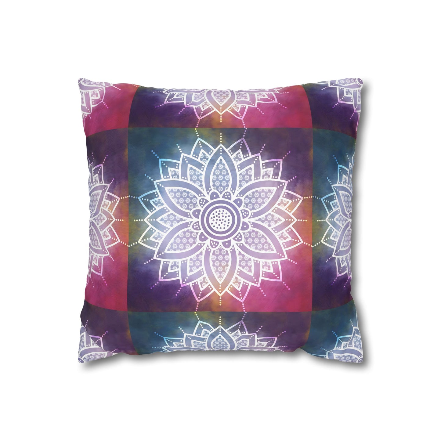 Rainbow Mandala Cushion Cover