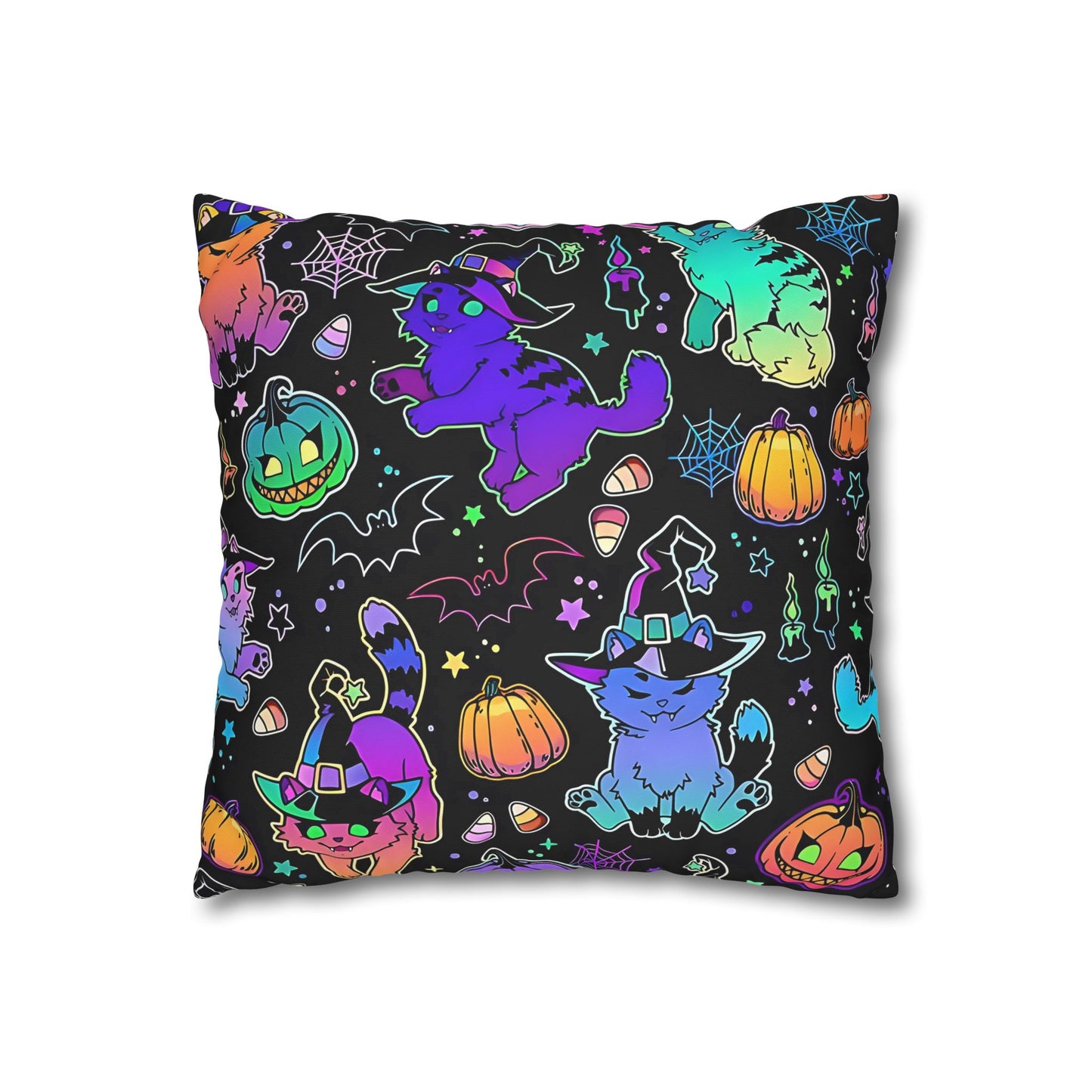 Spooky Neon Halloween #8 Cushion Cover