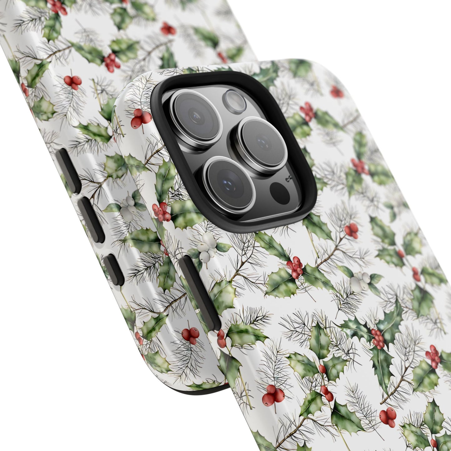 Christmas Mistletoe and Holly Phone Case