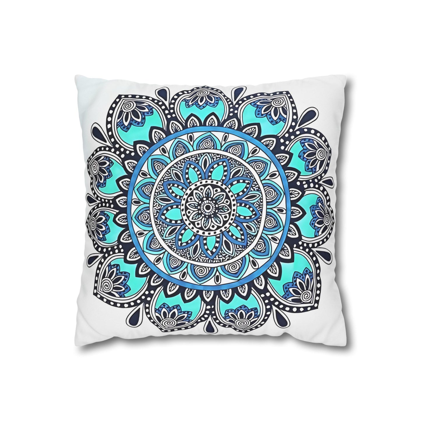 Blue Mandala Cushion Cover