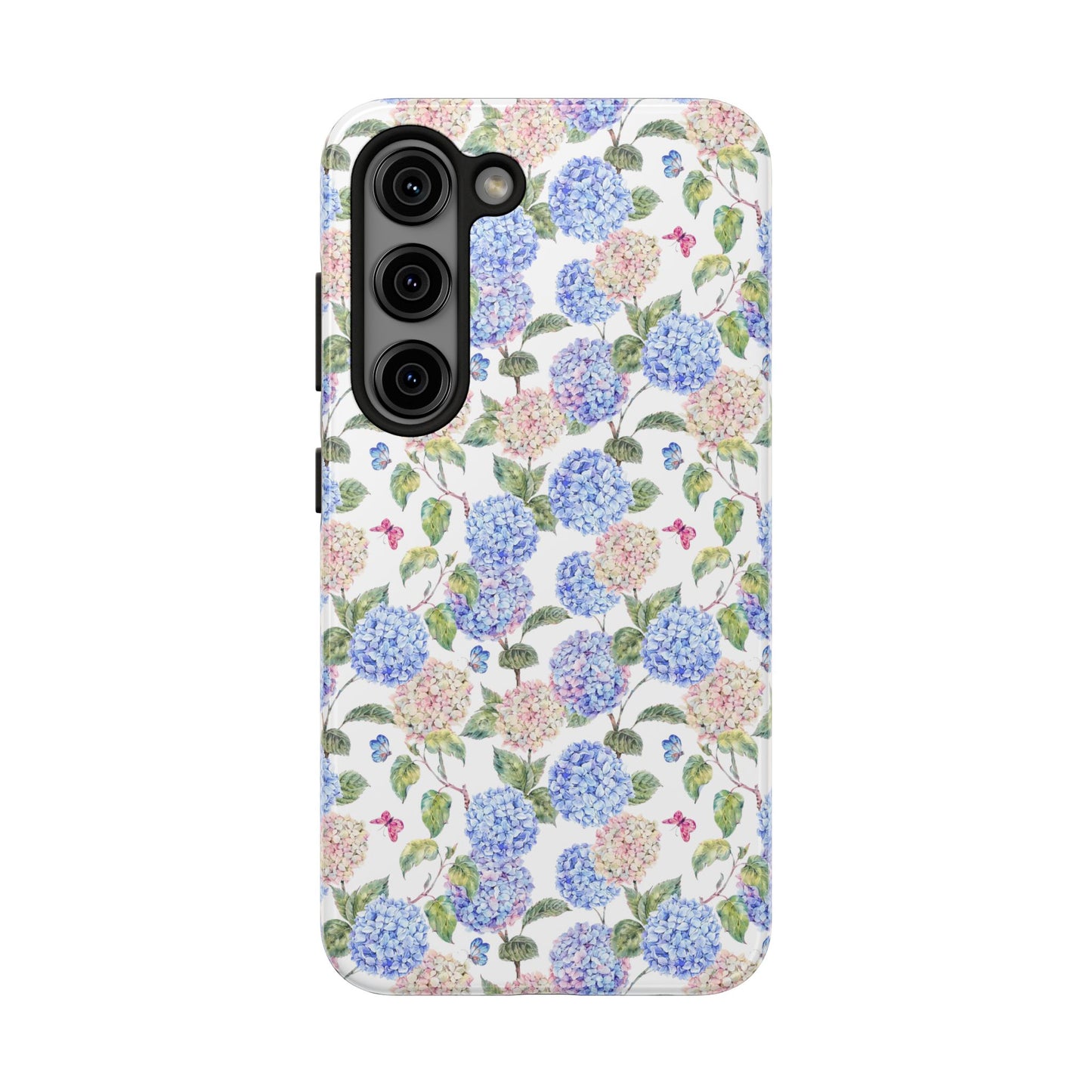 Pink & Blue Hydrangea Phone Case