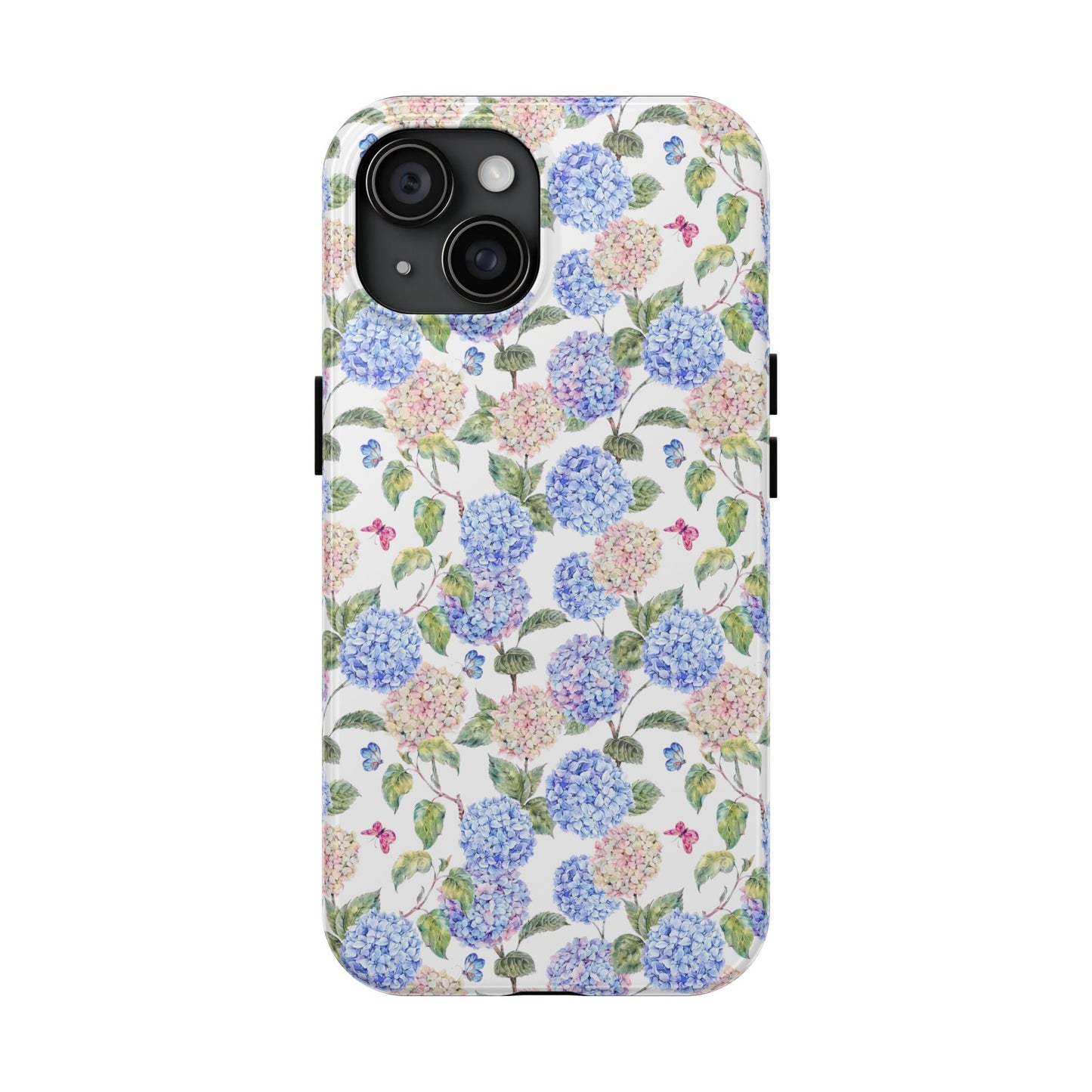 Pink & Blue Hydrangea Phone Case