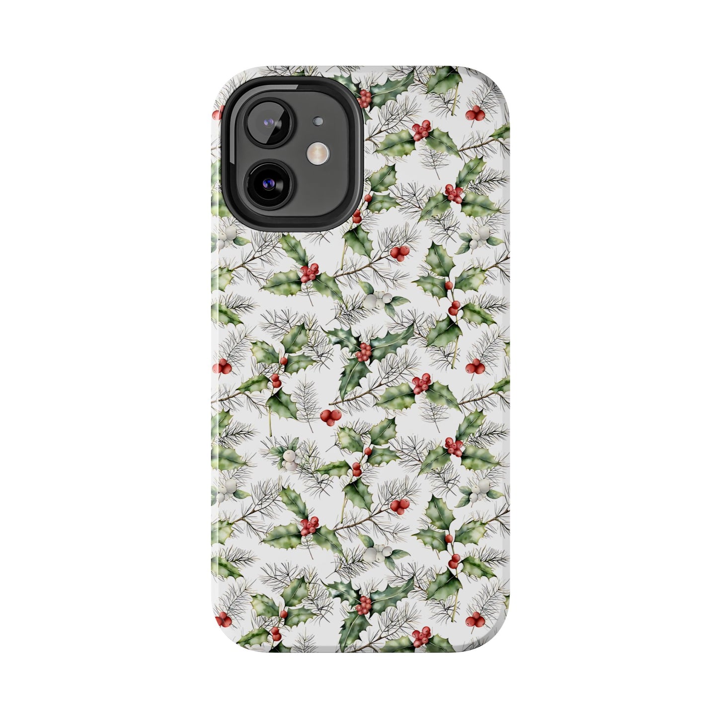 Christmas Mistletoe and Holly Phone Case