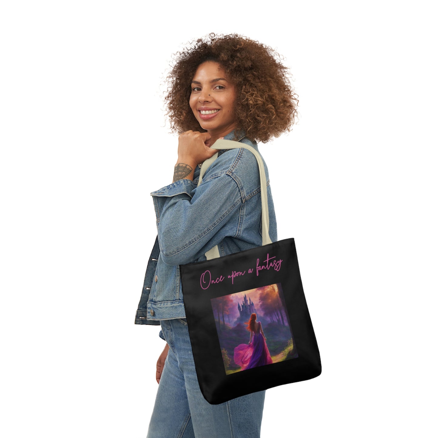 Once Upon A Fantasy Canvas Tote Bag - White