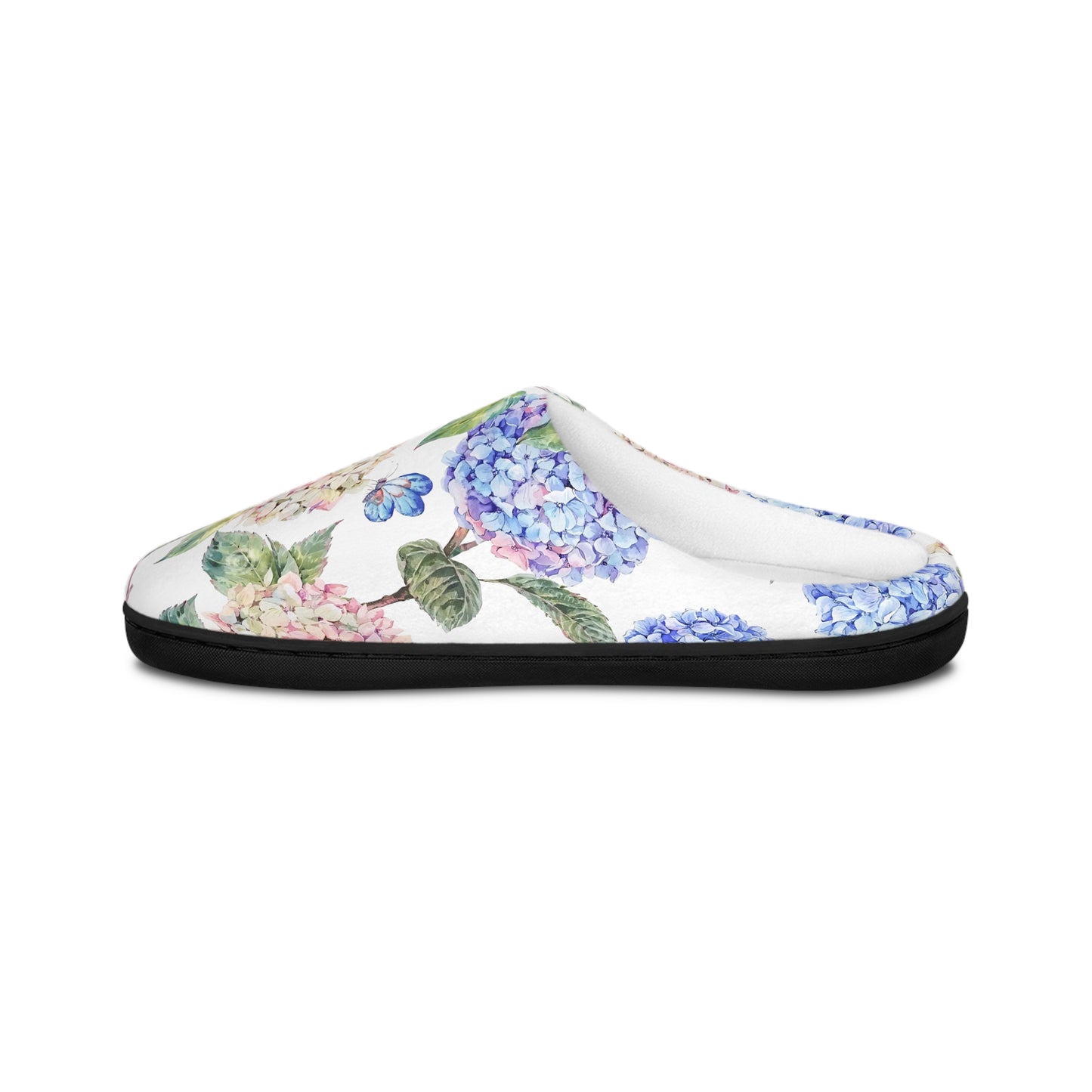 Pink & Blue Hydrangea Women's Indoor Slippers