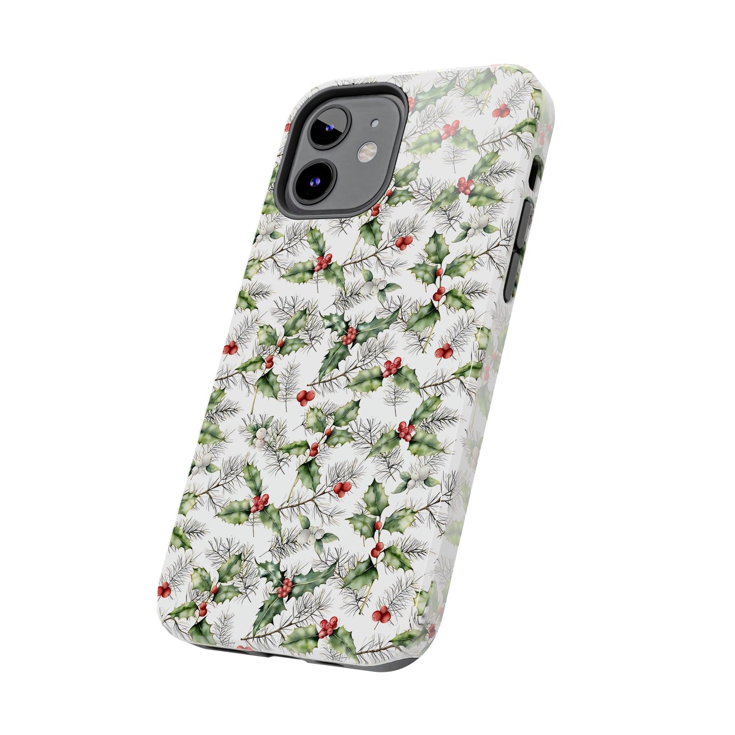 Christmas Mistletoe and Holly Phone Case